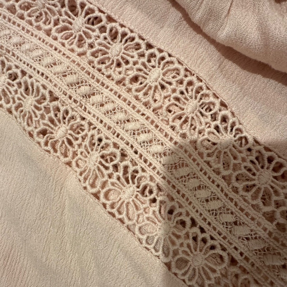 Altar State Dusty Rose Pink Crochet Lace Halter Maxi Dress Boho Beach Vacation S - Picture 7 of 13